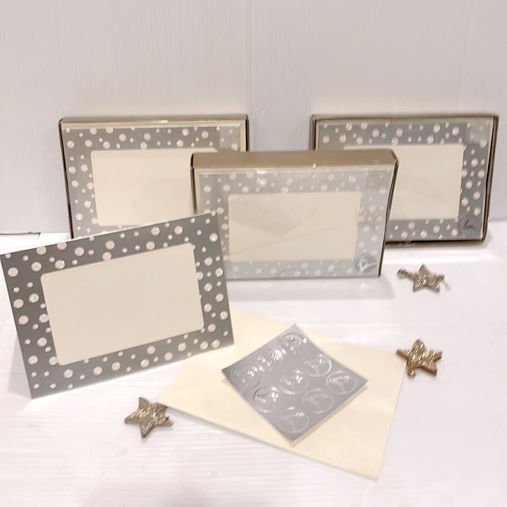 NIB Christmas/New Years/ Holiday Cards 54 cards,envelopes,silver foil stickers🎄